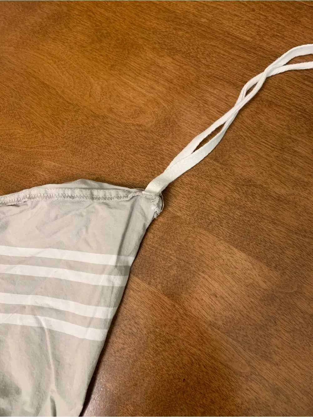 Pottery Barn Teen gray and white striped full/queen duvet cover